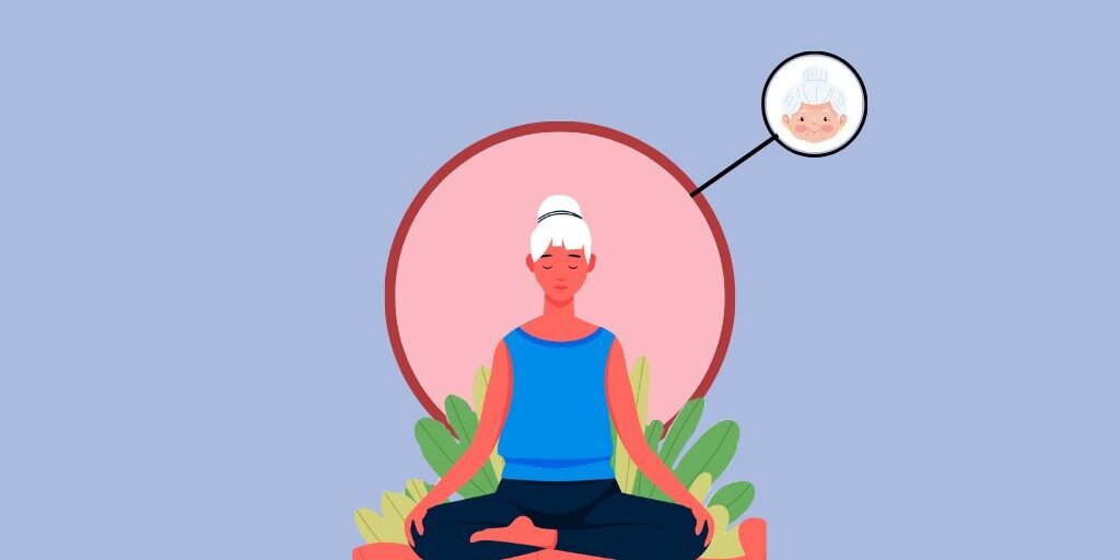 Anti-Aging yoga done by girl