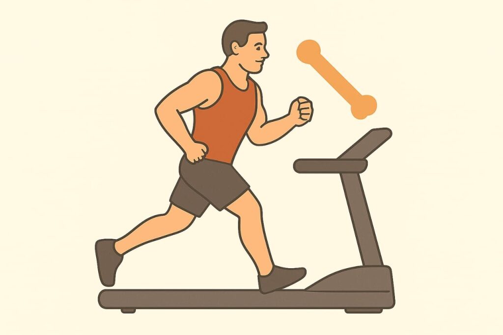 Is Walking Enough? Why Strength Training Completes Fitness 4 Man doing strength training exercises to improve bone health and prevent osteoporosis.