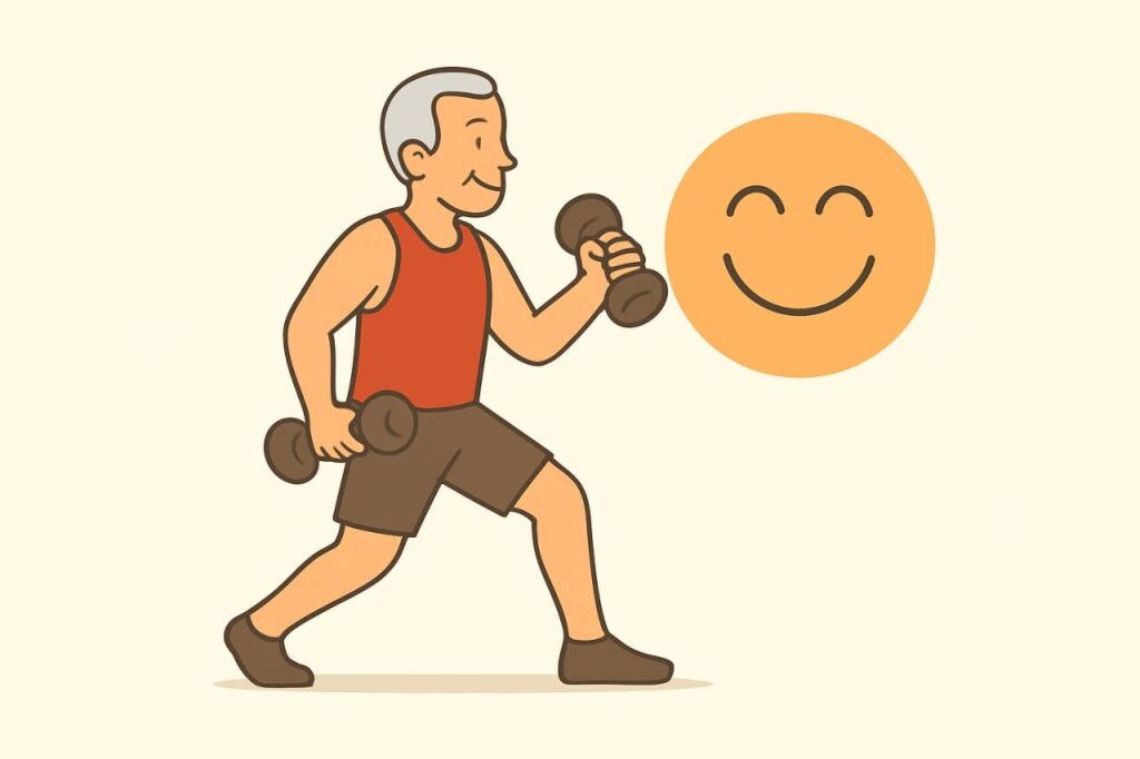 Is Walking Enough? Why Strength Training Completes Fitness 10 Man  of different age performing strength training exercises to stay healthy and active