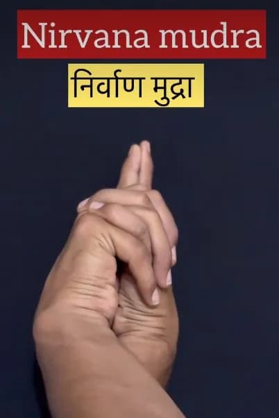 Person demonstrating Nirvana Mudra, the liberation hand gesture