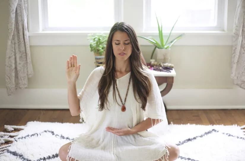 Abhaya Mudra — fearlessness hand gesture for peace and courage