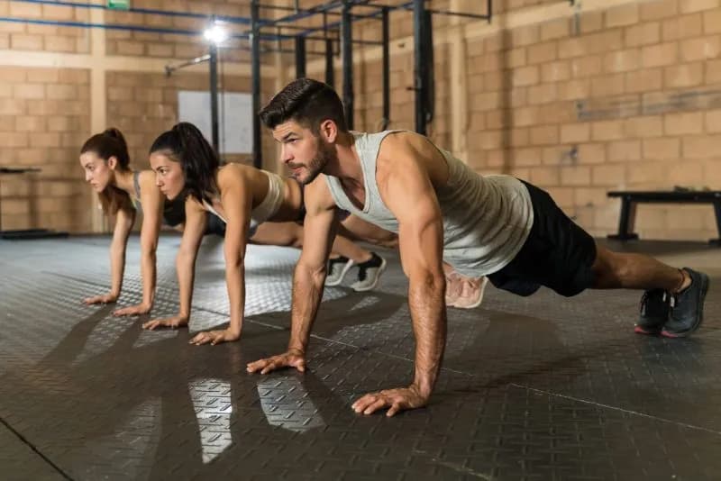 athletic friends working out at health club 2026 01 08 08 08 29 utc