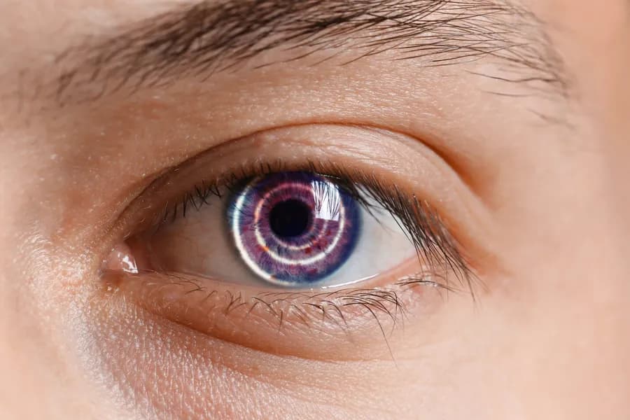 Close-up of an eye, representing exercises to strengthen eye muscles