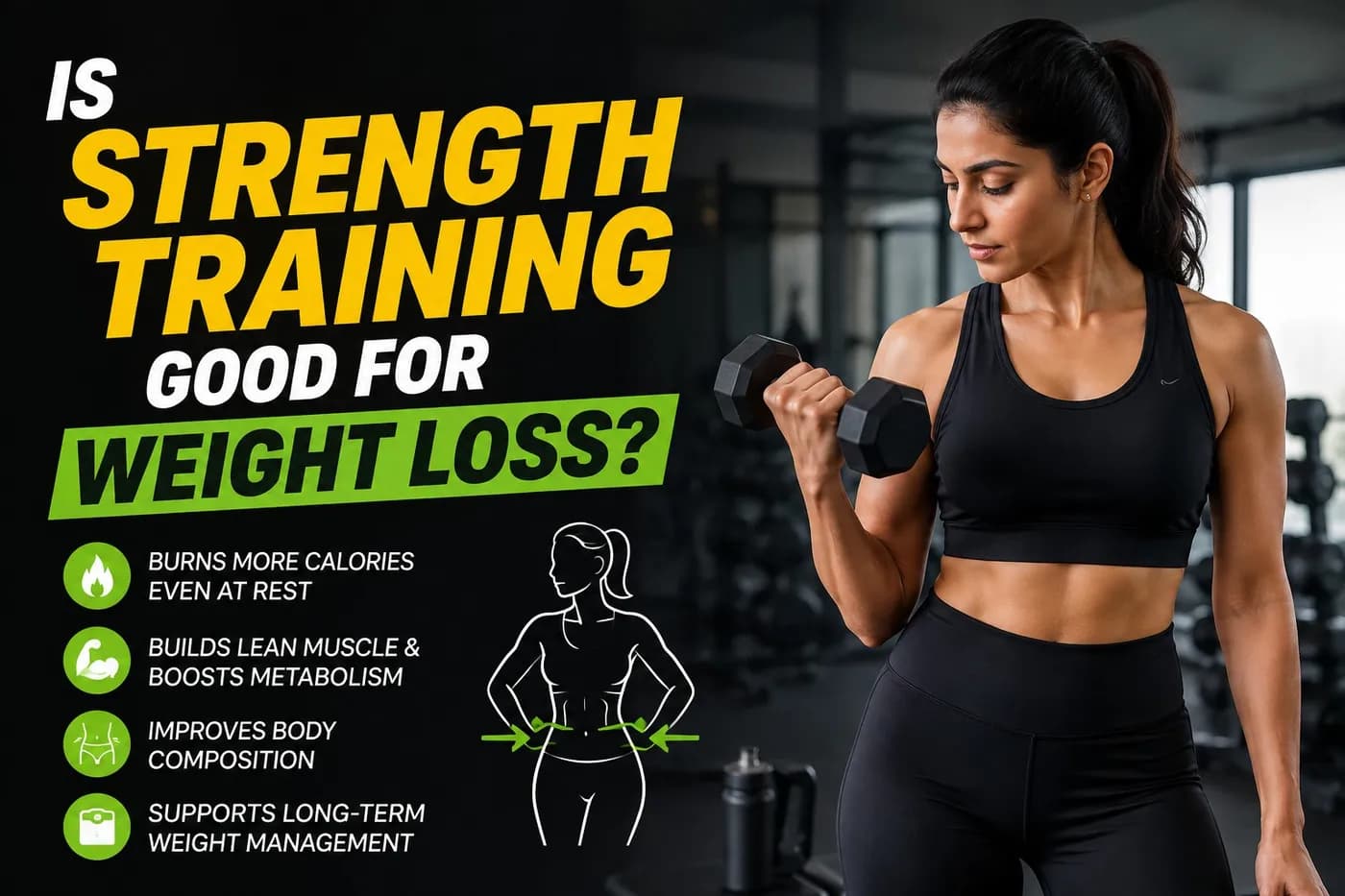 Person performing strength training exercises for weight loss