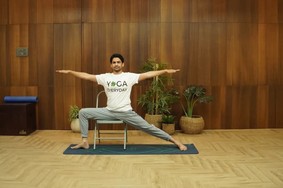 Virabhadrasana 2 (Warrior II Pose) yoga practice