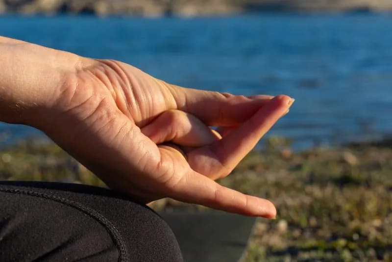 woman s hand doing a mudra in nature with a lake b 2026 01 06 10 52 54 utc 1